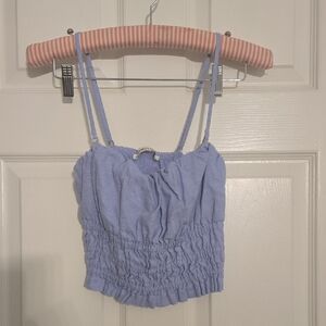Abercrombie & Fitch Light Lavender Smocked Cropped Cami